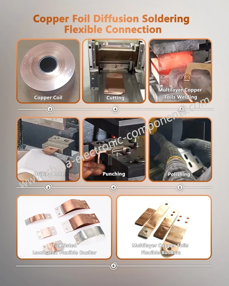 Copper Foil Diffusion Soldering Flexible Connection for Multilayer Copper Foils Flexible BusBars Copper Foil Diffusion Soldering Flexible Connection for Multilayer Copper Foils Flexible BusBars