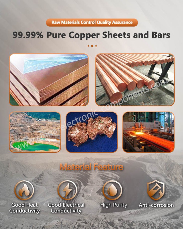 9999 Pure Copper Sheets and Bars for Busbar Car 9999 Pure Copper Sheets and Bars for Busbar Car