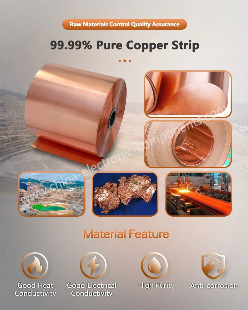 99.99% Pure Copper Strip for Electrical Contact Metal Copper Stamping Parts 99.99% Pure Copper Strip for Electrical Contact Metal Copper Stamping Parts